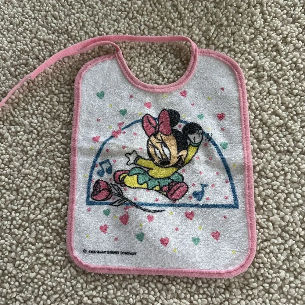 Set of 3 Vintage Disney Big Bird Sesame Street Baby Toddler Bibs Colorful 90s